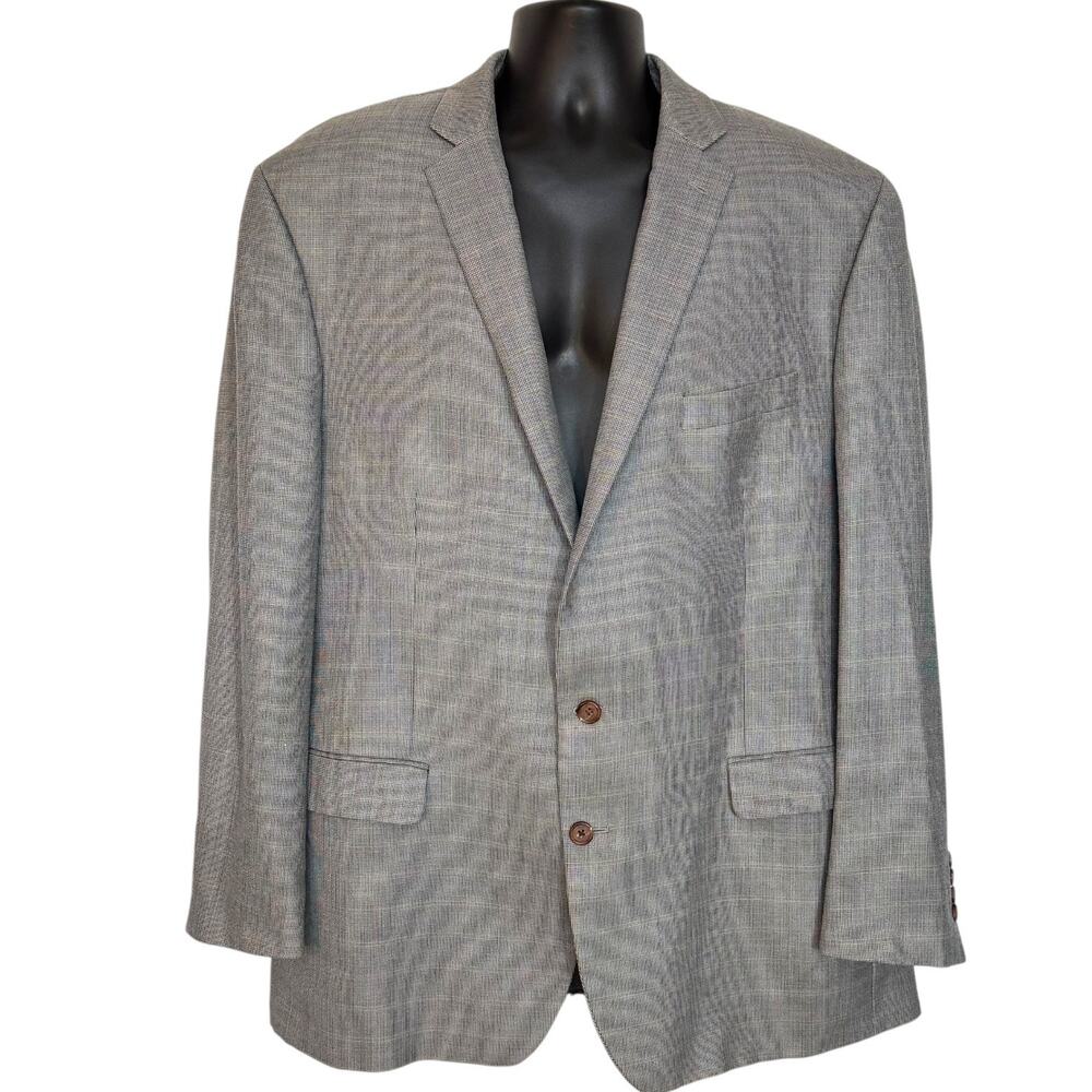 Ralph Lauren 48L Gray Glen Plaid Blazer Sport Coat Dillard's Executive Preppy